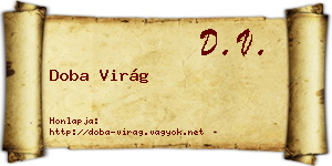 Doba Virág névjegykártya
